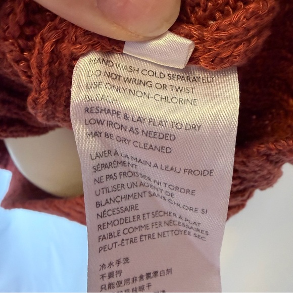 Free People Mont Blanc Mini Sweater Dress Red Jasper Auburn Sz M Cable Knit Zip - Picture 7 of 14